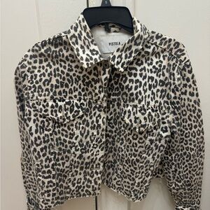 Pistola Denim Leopard Jacket